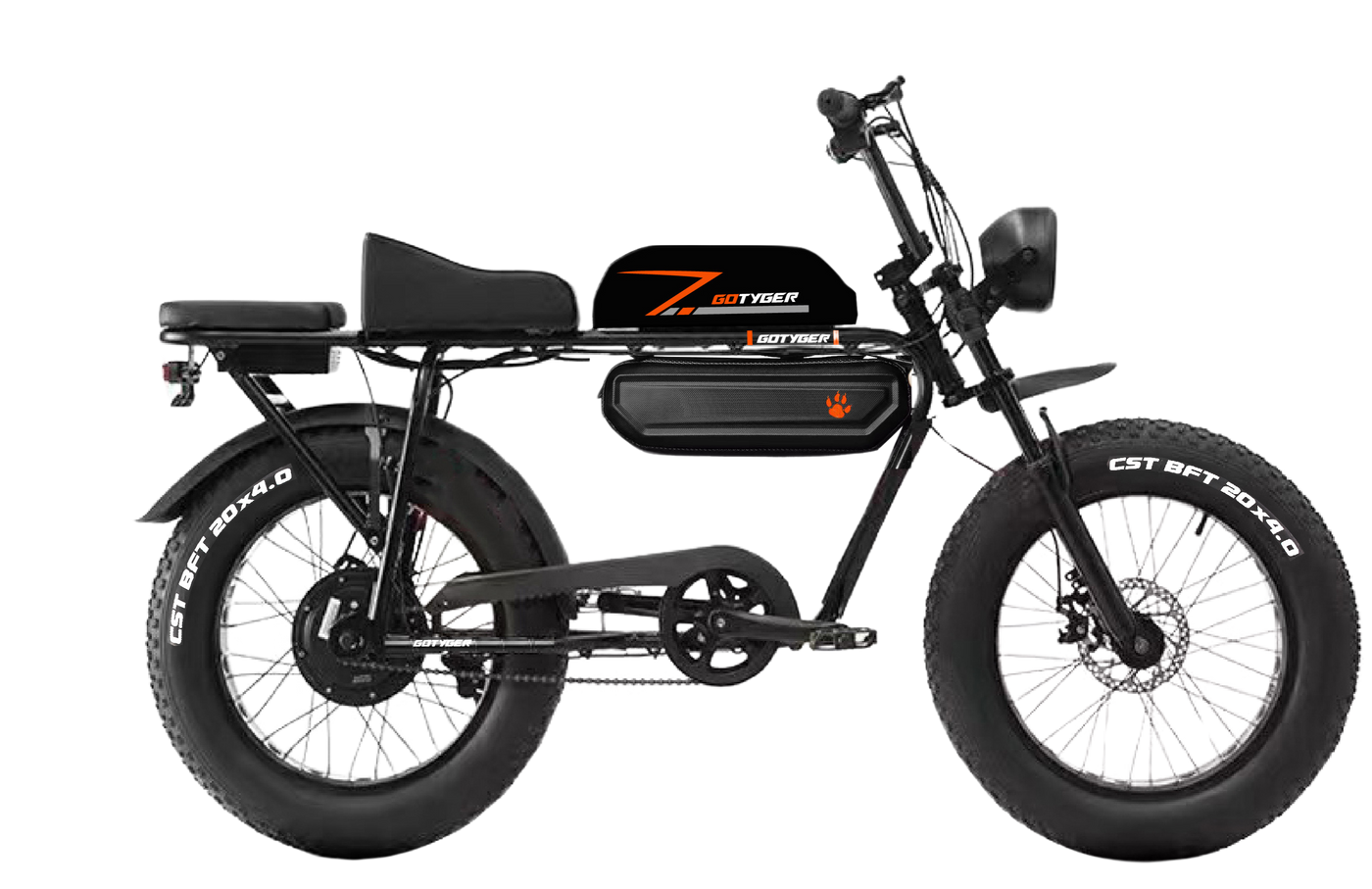 GoTyger 500W 2 Seated 20" 4.0 Fat Tire eBike